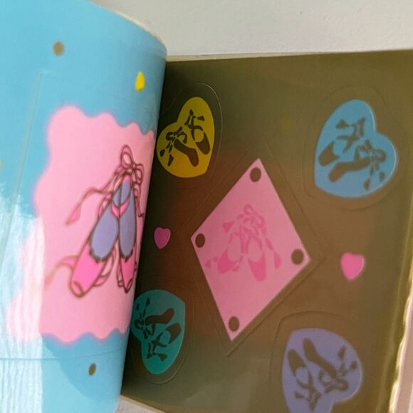 NEW Rare & Complete Vintage Sanrio Petite Plie Ballet Mini Sticker Book 1990 - Picture 3 of 6
